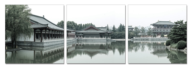 City by the water Mounted Art Print