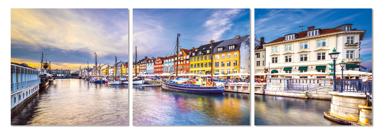 City on the River Mounted Art Print