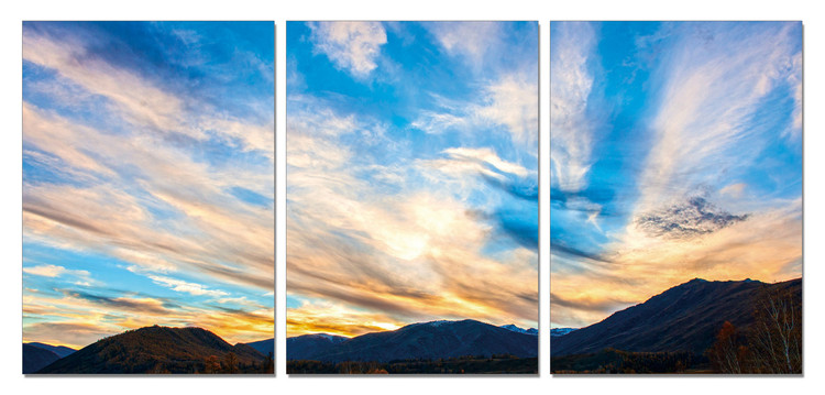 Clouds in motion Mounted Art Print