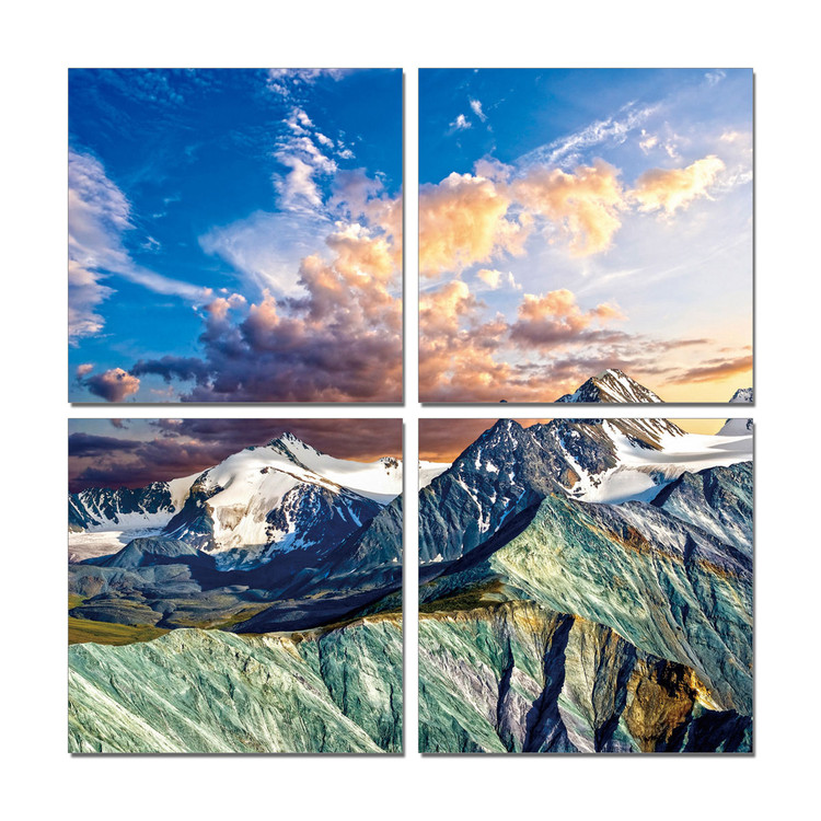 Colorful clouds Mounted Art Print