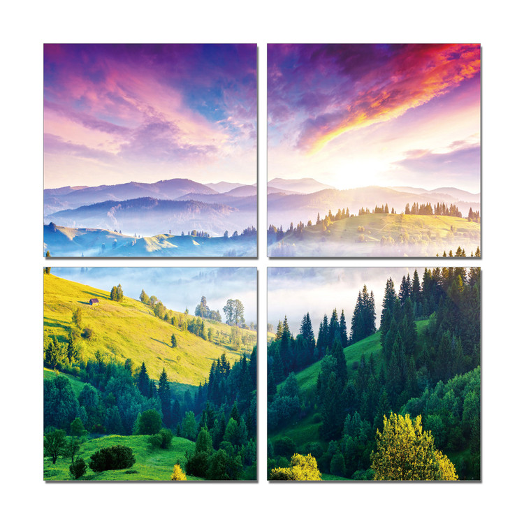 Colorful sunset Mounted Art Print