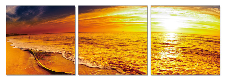 Golden tide Mounted Art Print