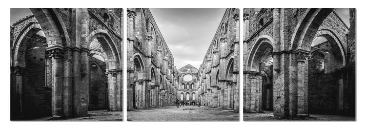 Gray facade Mounted Art Print