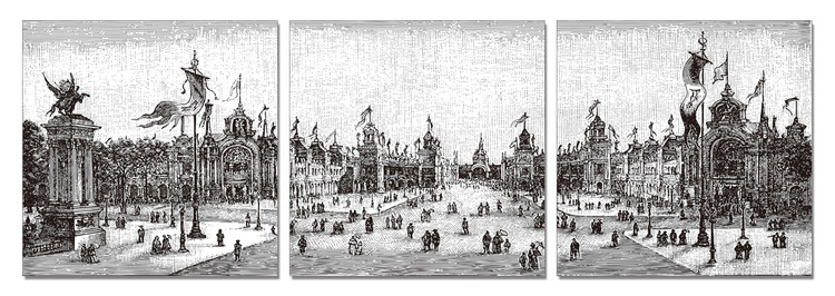 Gray Square Mounted Art Print