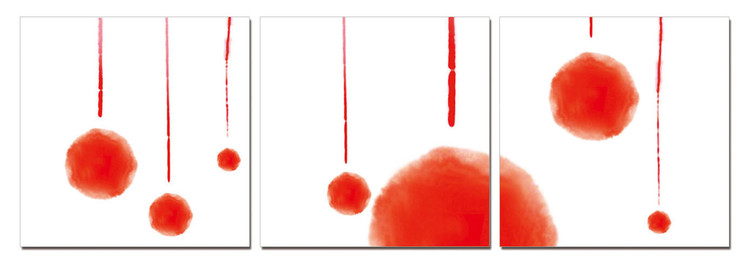 Modern design - red abstraction Mounted Art Print