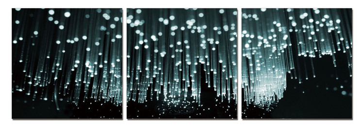 Modern Design - White Rain Mounted Art Print