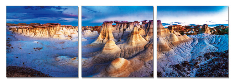 Mountains at sunrise Mounted Art Print