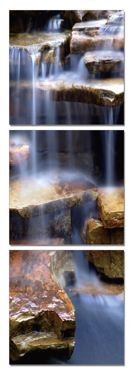 Rock waterfall Mounted Art Print