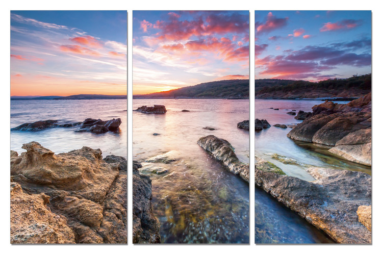 Rocky coast Mounted Art Print