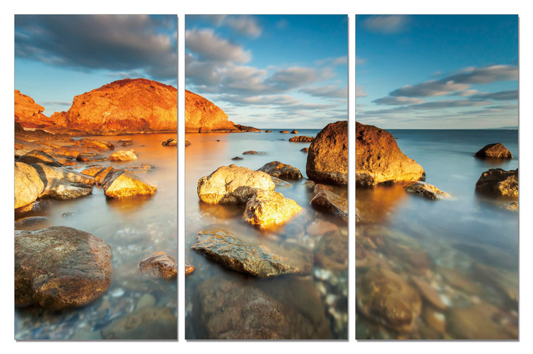 Sun-drenched coast Mounted Art Print