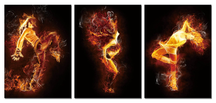 The fiery woman Mounted Art Print