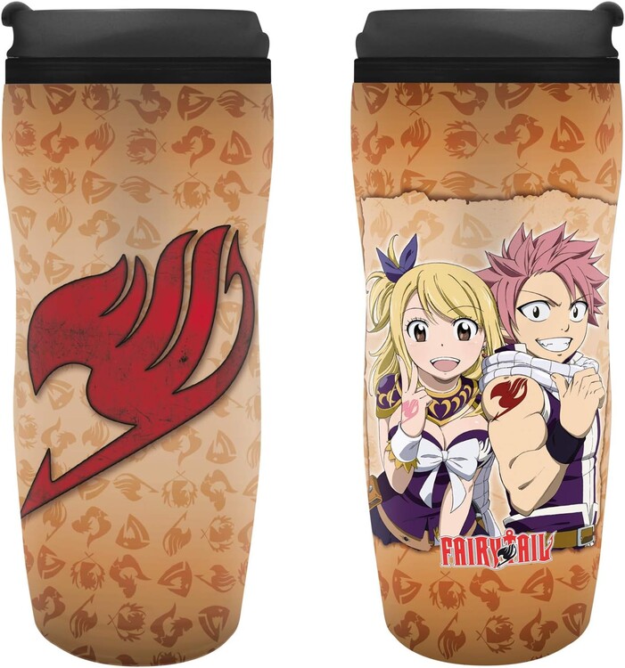 Travel mug Fairy Tail - Lucy, Natsu & Emblem