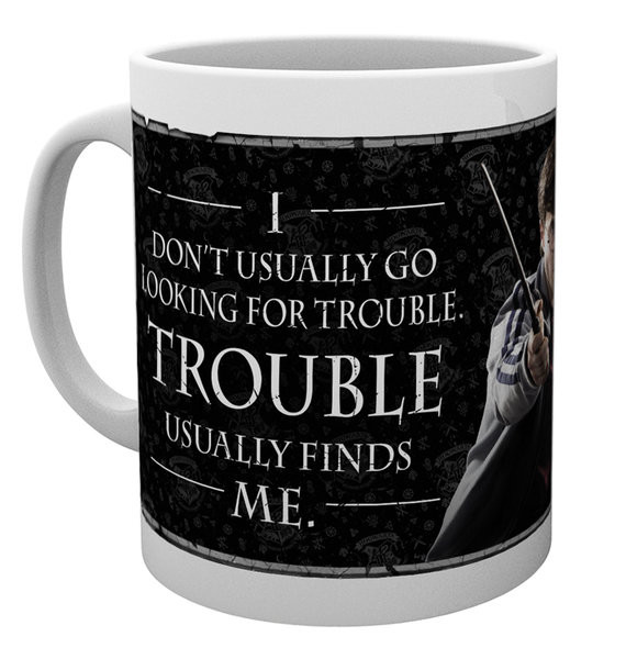 Harry Potter Travel Mug Trouble Usually Finds Me New 