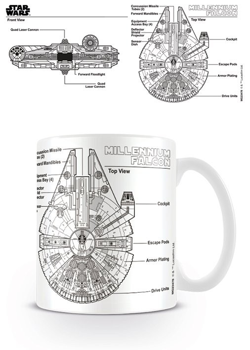 Star Wars Millennium Falcon With Christmas Tree Mug
