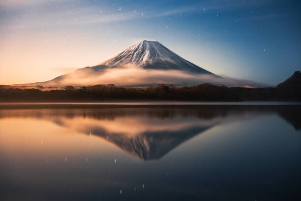 Murais de parede Fuji Mountain Reflection with Morning sunrise