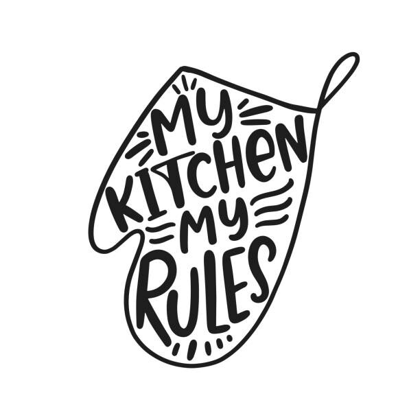 Murais de parede My Kitchen My Rules Inscription