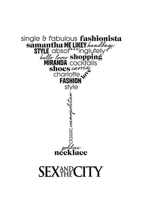 Murais de parede Sex and The City - Typographic