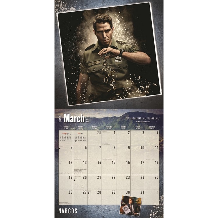 Calendar 2021 Narcos