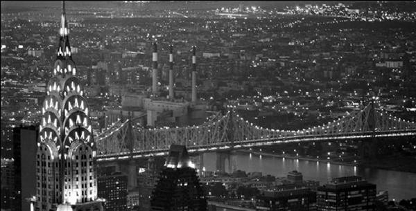 Art Print New York - The Chrysler Building and Queensboro bridge