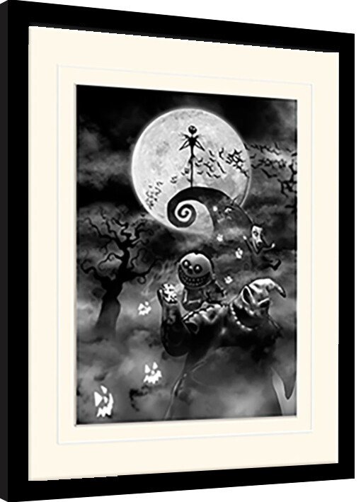 Framed poster Nigtmare Before Christmas - Oogie Boogie Trouble