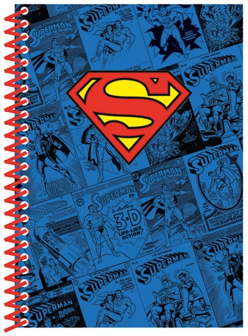 School Book DC Comics Superman Logo A5 Premium Hardback Notebook Journal 
