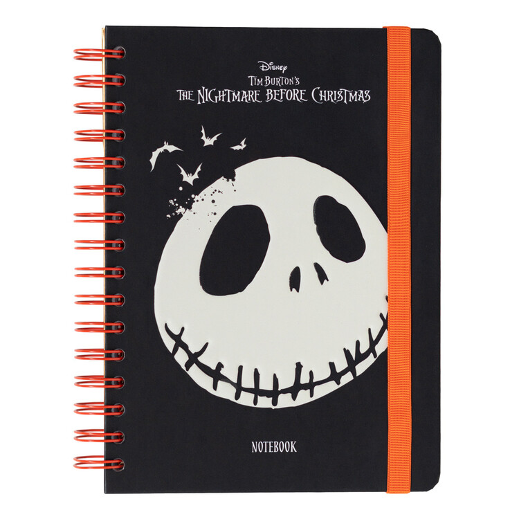 Disney The Nightmare Before Christmas Hardcover A5 Bullet Notebook Black