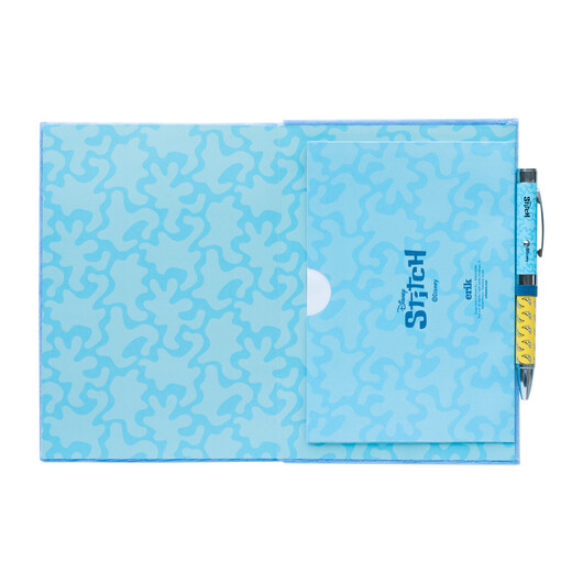 COFFRET - DISNEY, Stitch - Notebook A5 + Stylo Azul • POP'IZ