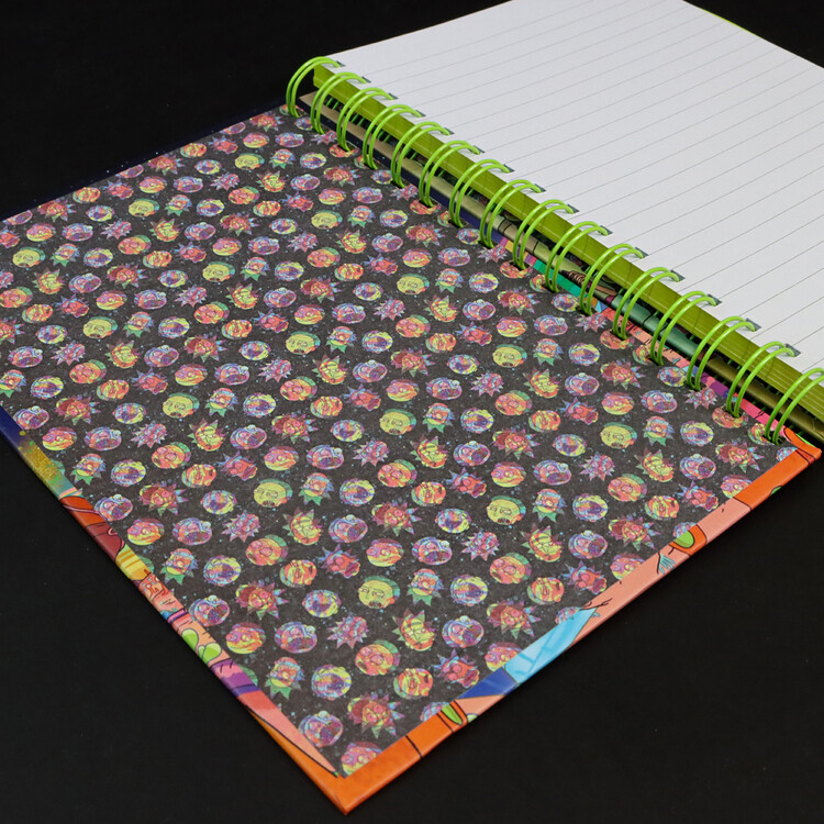 RICK & MORTY A5 Note Book Ruled PORTALS Design BOUND Notebook 