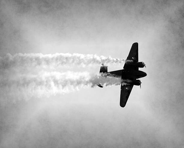 Плакат Old airplane in flight