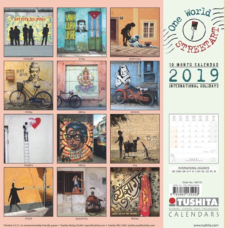 One World Street Art Wall Calendars 2022 Large Selection