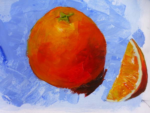 Camisola Orange and slice  2019 acrylic on paper
