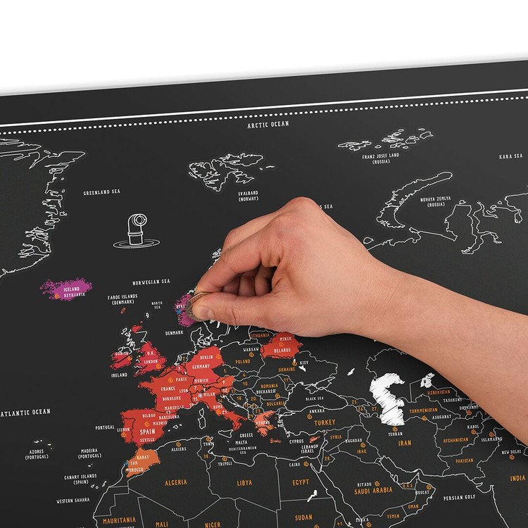 Scratch Map World Chalk Edition