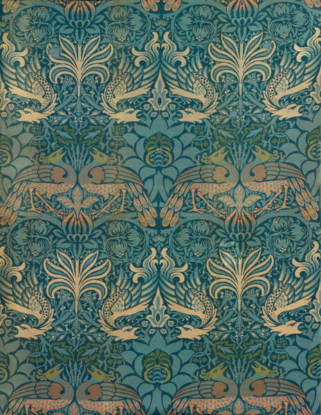 Naljepnica Peacock and Dragon Textile Design, c.1880