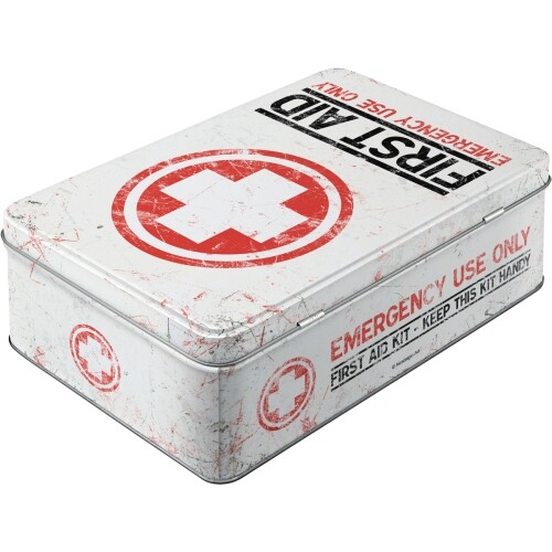 Peltinen laatikko First Aid Kit