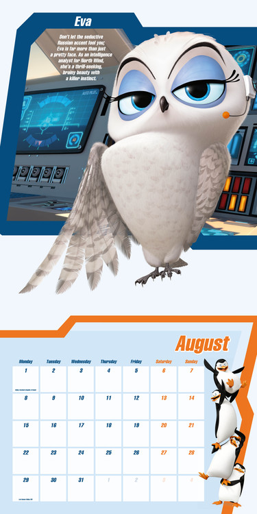 Calendar 2021 Penguins of Madagascar