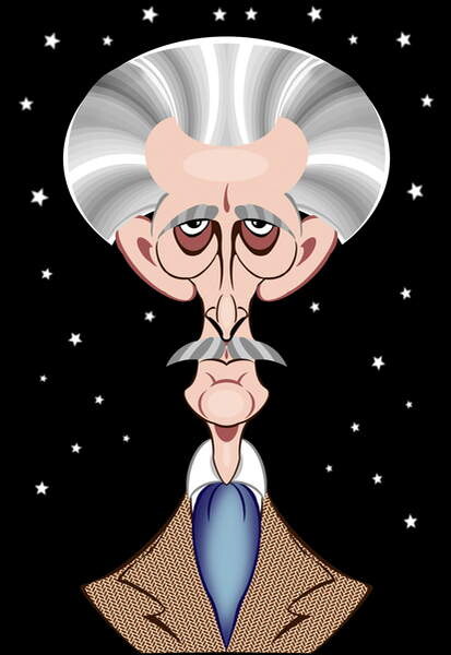 Sticker Peter Cushing as Doctor Who- caricature