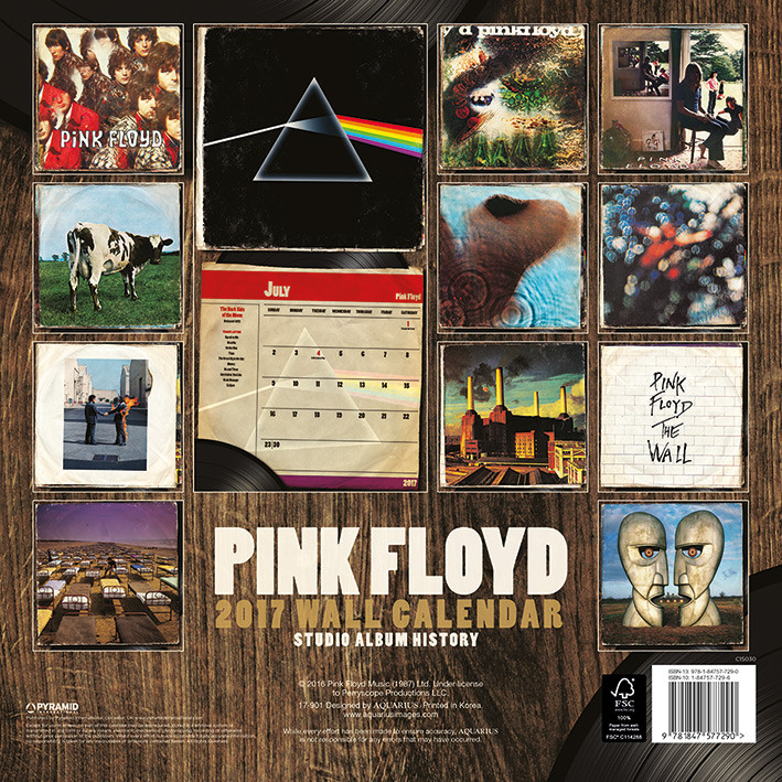 Pink Floyd 2021 Calendar Calendar APR 2021