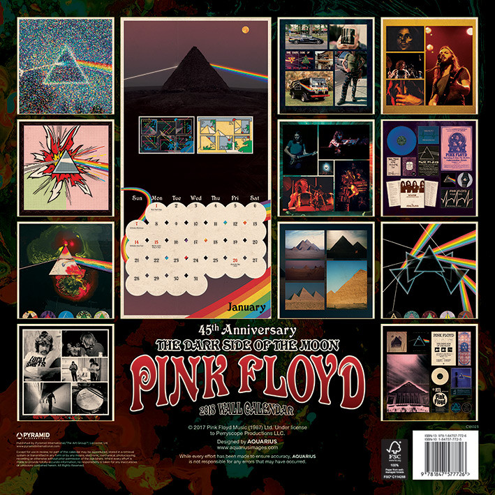 Pink Floyd Wall Calendars Large Selection