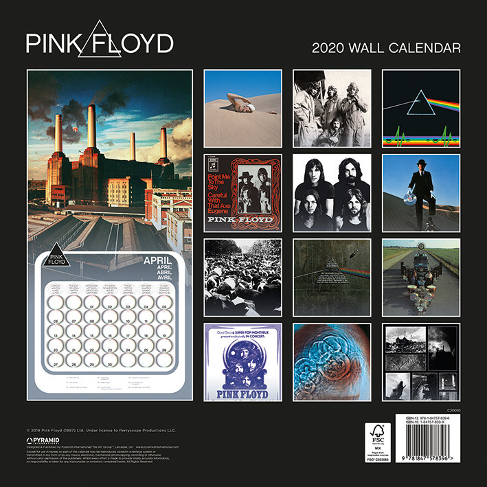 Pink Floyd 2021 Calendar Calendar APR 2021