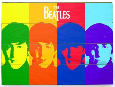 Pintura em madeira The Beatles - Pop Art