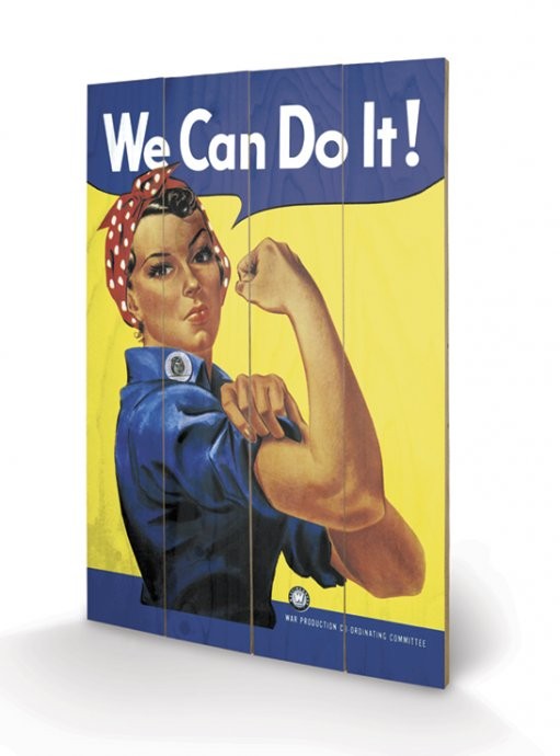 Pintura em madeira We Can Do It! - Rosie the Riveter