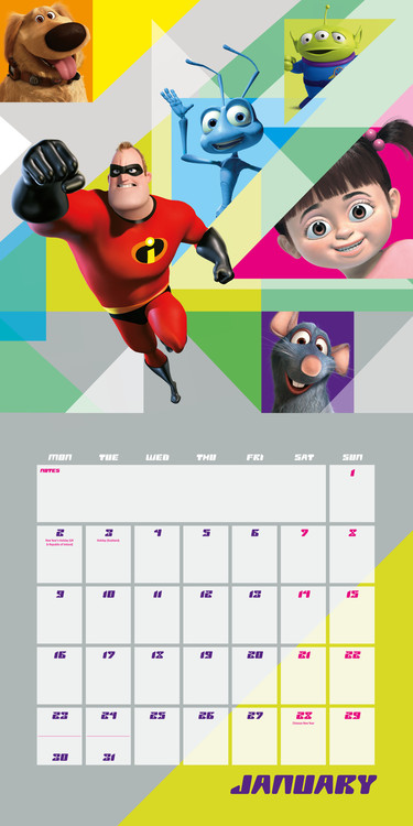 Calendar 2021 Pixar