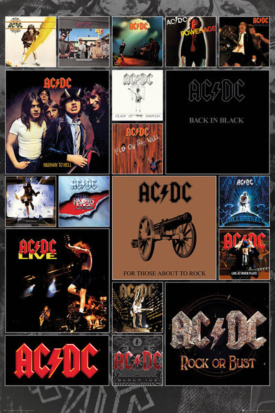 Plakat, Poster AC/DC - Covers | Veggplakater | 3+1 GRATIS | Europosters