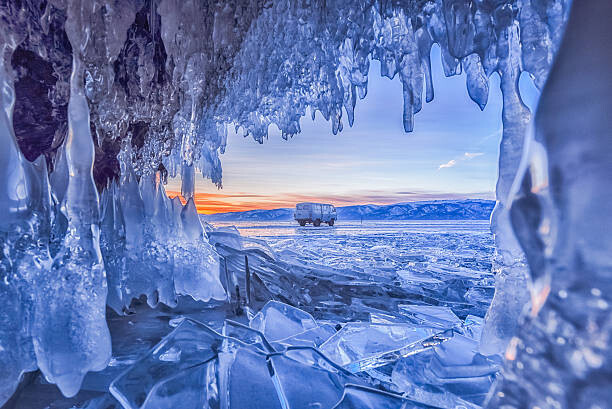 Plakat Ice Cave at Baikal Lake, Russia