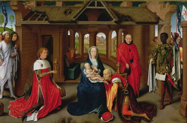 Poster Adoration of the Magi, central panel of the Triptych of the Adoration of the Magi