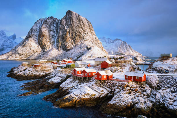 Poster Hamnoy fishing village on Lofoten Islands, Norway