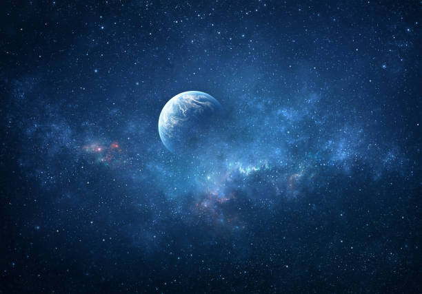 Αυτοκόλλητο Planet in outer space