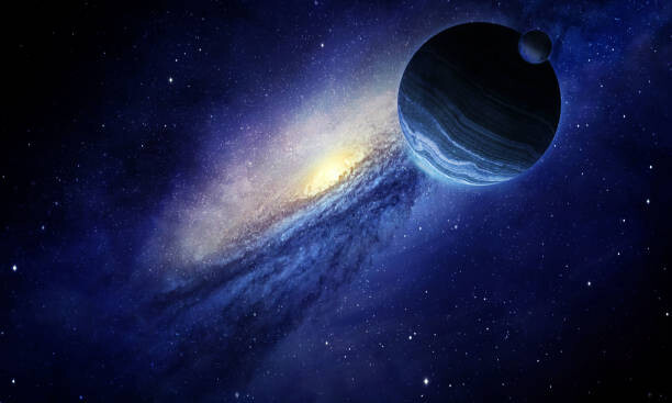 Αυτοκόλλητο planet Jupiter in a bright nebula