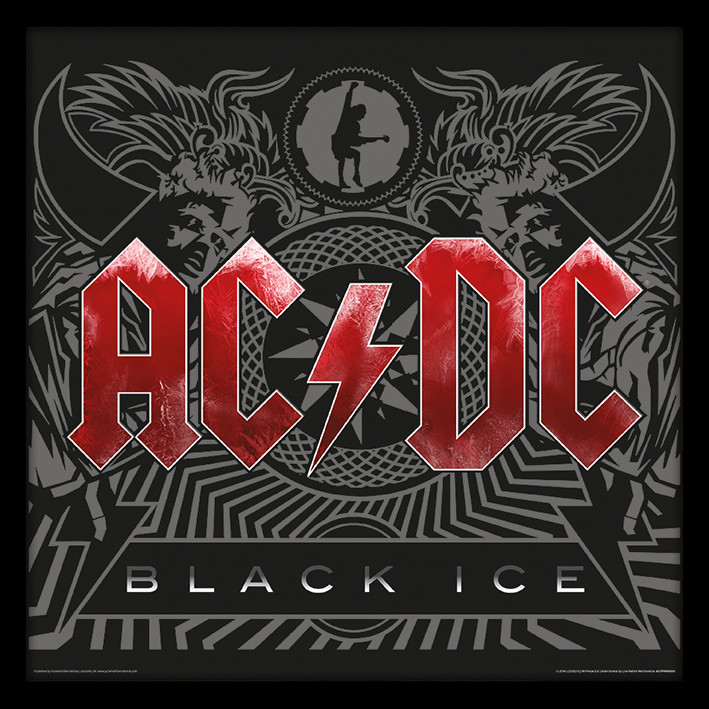 Framed poster AC/DC - Black Ice