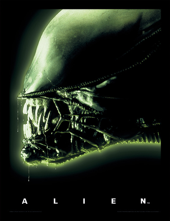 Aliens - Head Green Framed poster | Buy at Europosters